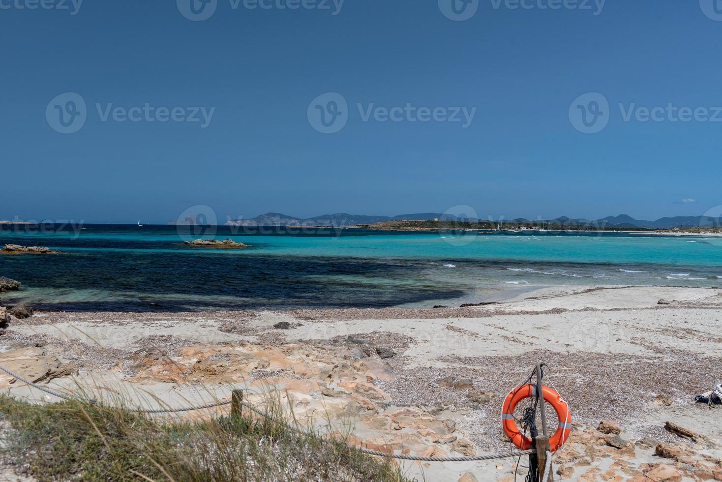 Ses Illetes beach in Formentera, Balearic Islands in Spain. photo