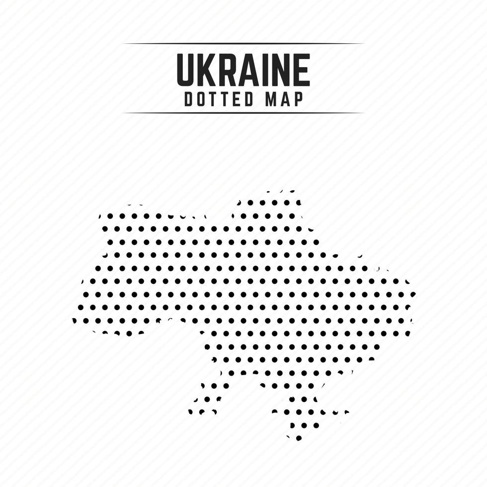 Dotted Map of Ukraine vector