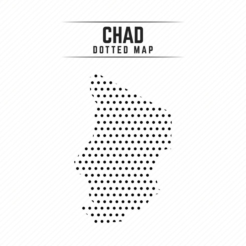 Dotted Map of Chad vector