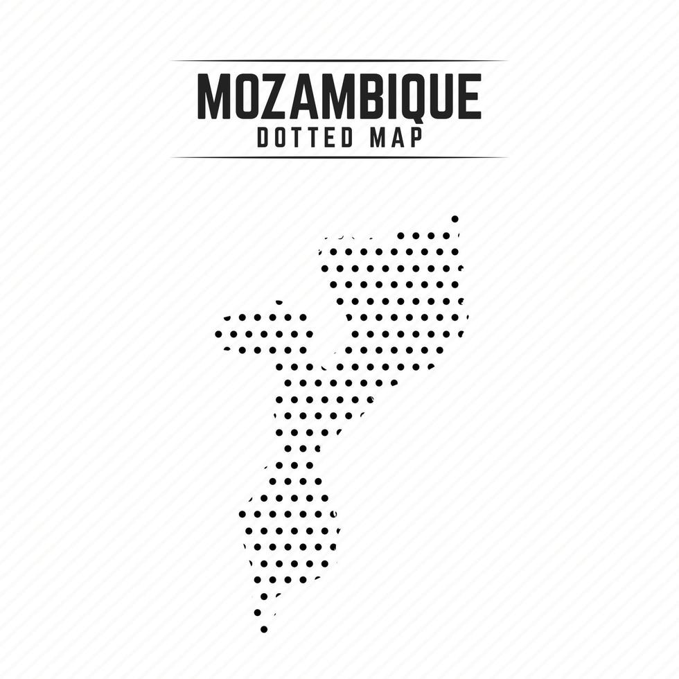 Dotted Map of Mozambique vector