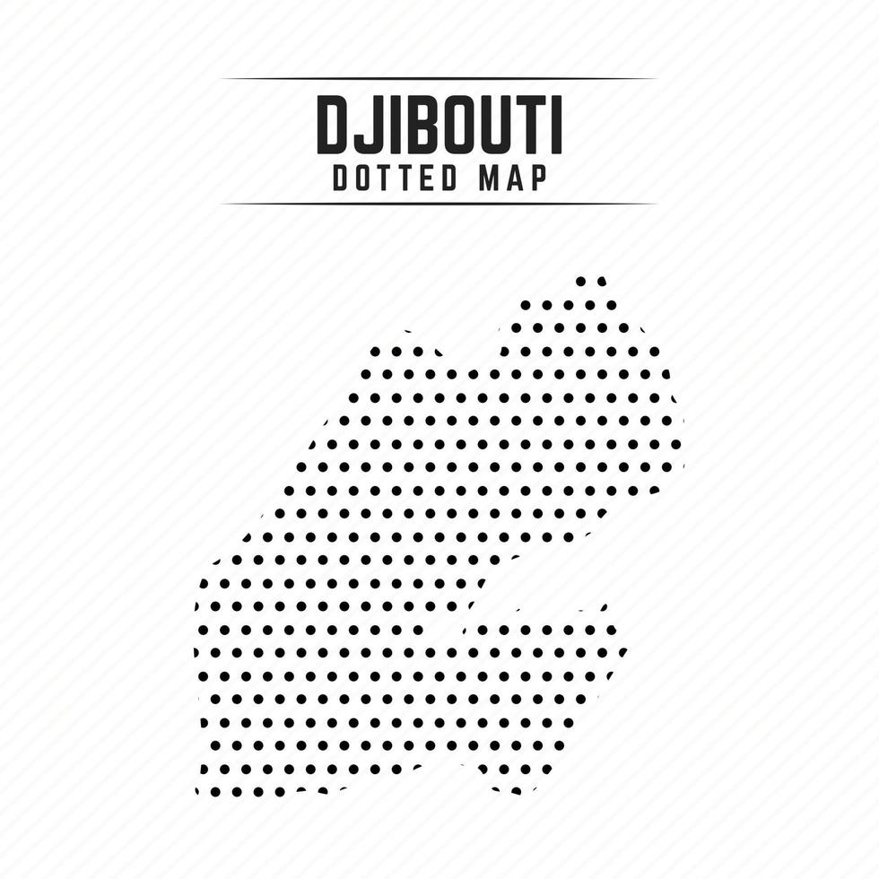 mapa de puntos de Djibouti vector