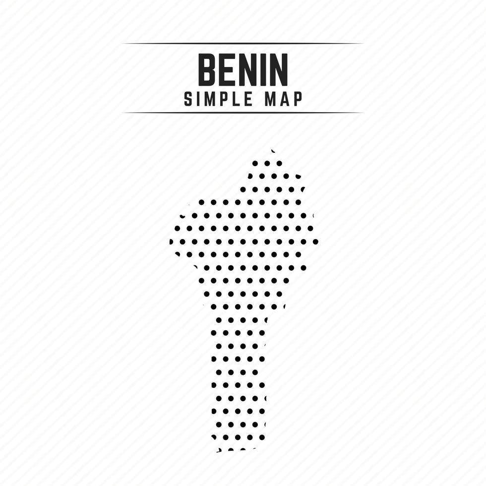 Dotted Map of Benin vector