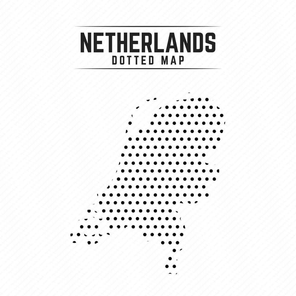 Dotted Map of Netherlands vector