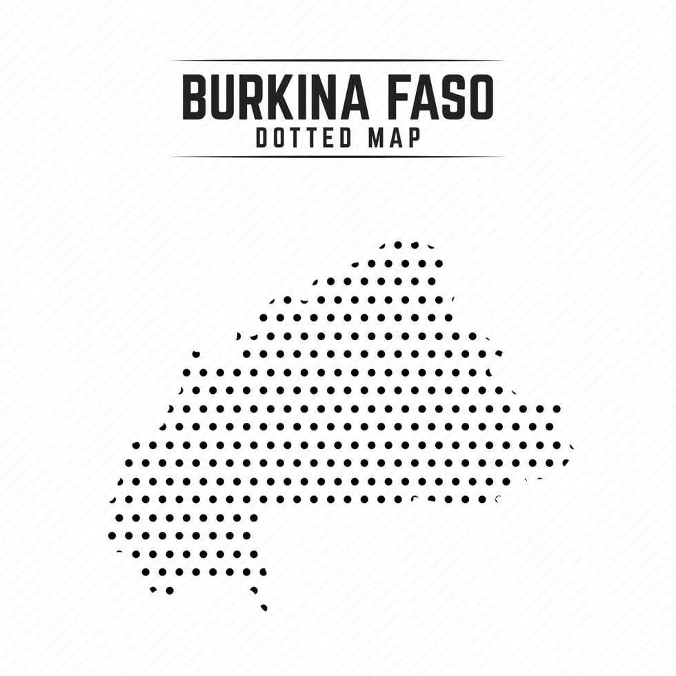 Dotted Map of Burkina Faso vector
