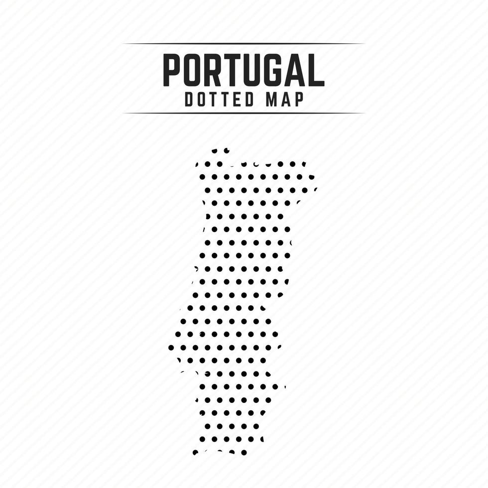 Dotted Map of Portugal vector