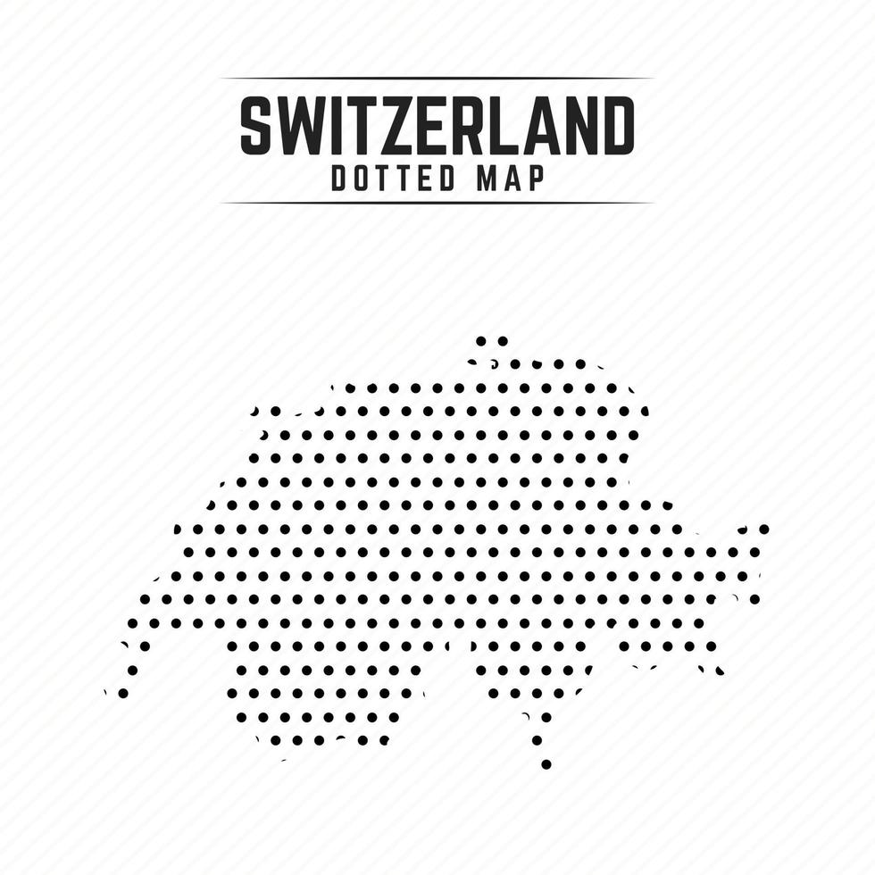 Dotted Map of Switzerland vector