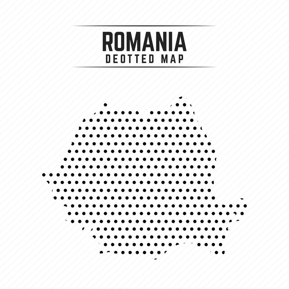 Dotted Map of Romania vector