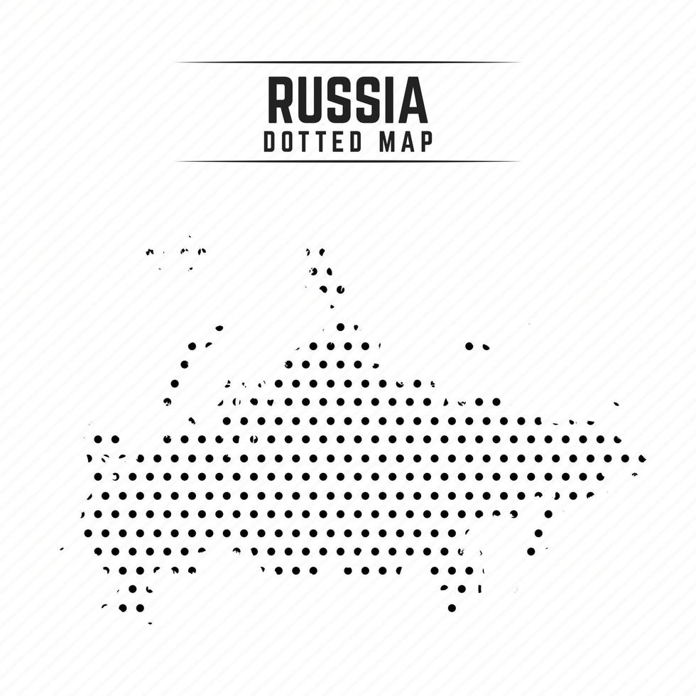 Dotted Map of Russia vector