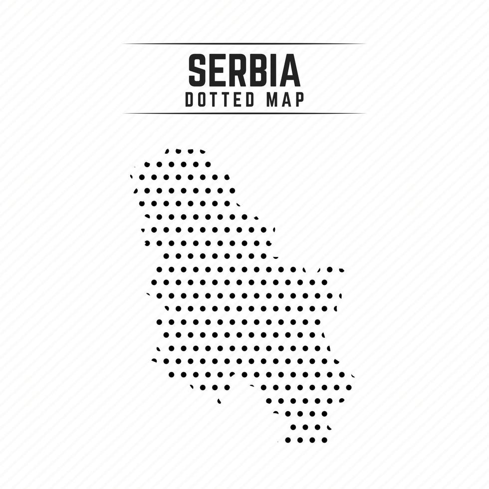 Dotted Map of Serbia vector