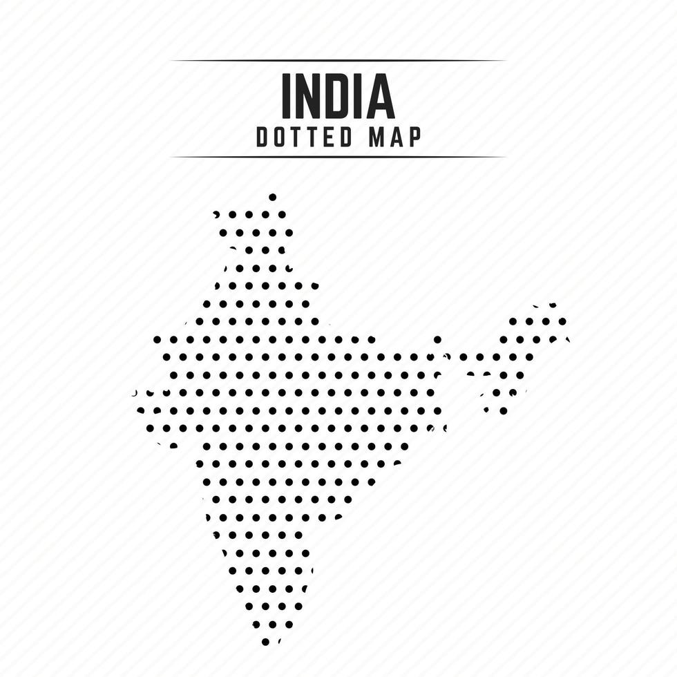 Dotted Map of India vector