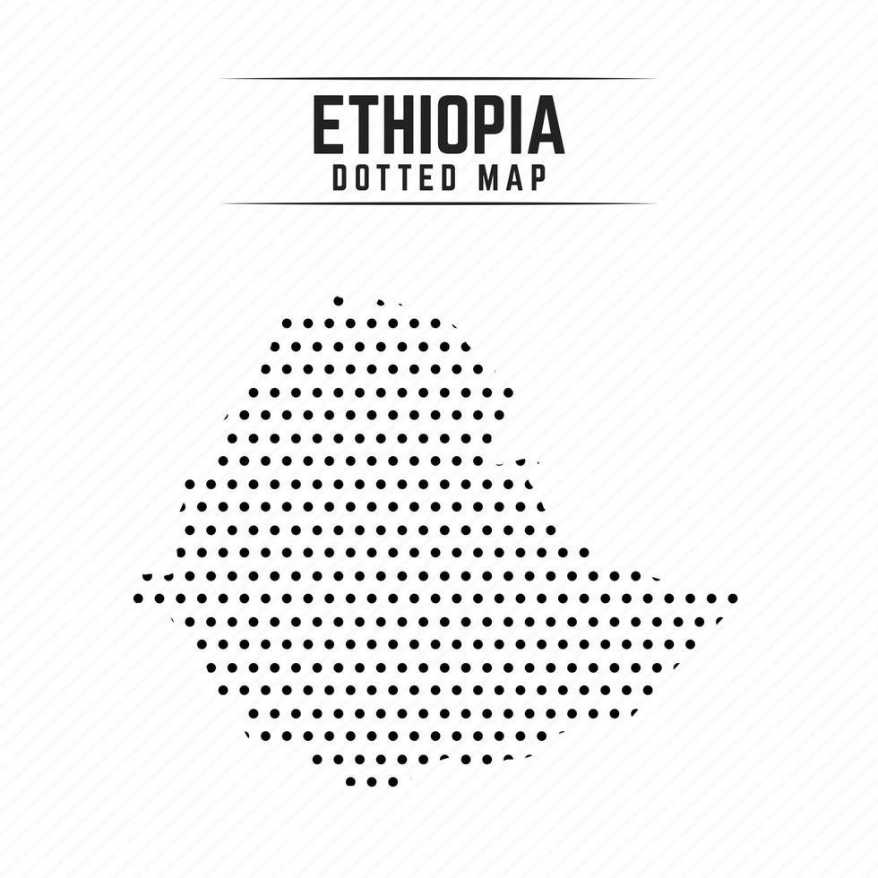 Dotted Map of Ethiopia vector