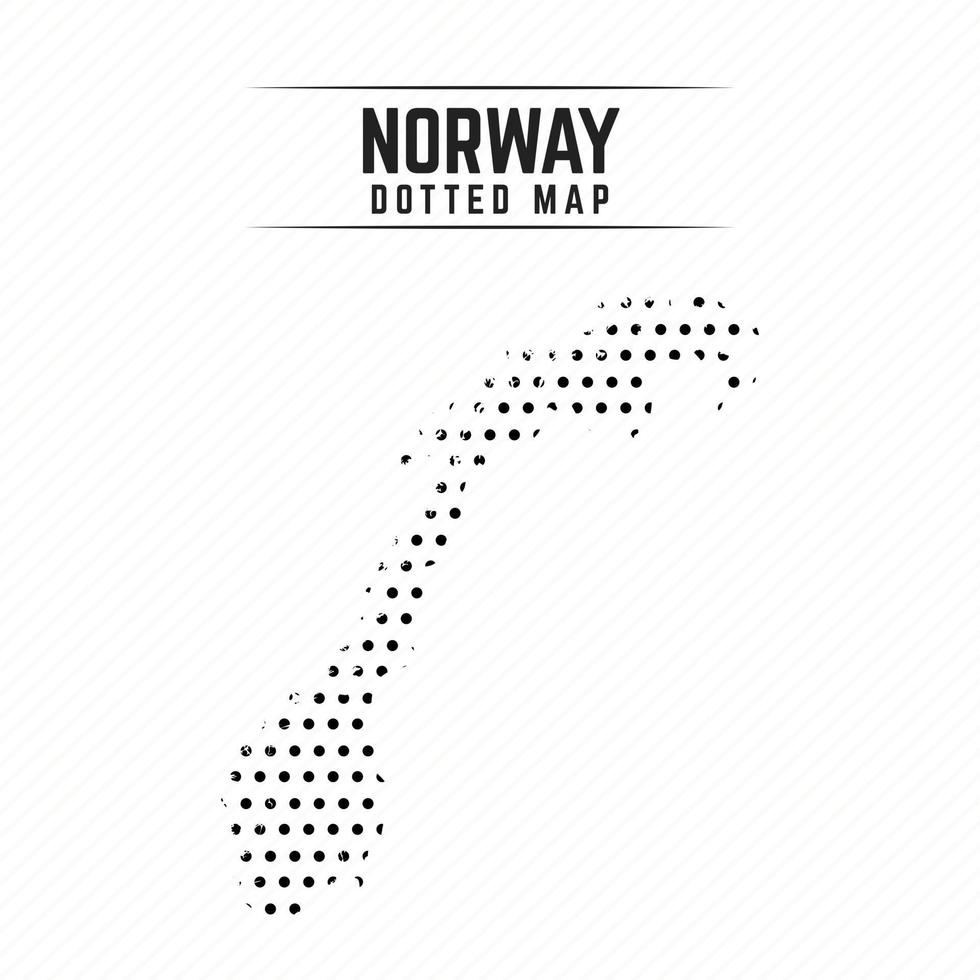 Dotted Map of Norway vector