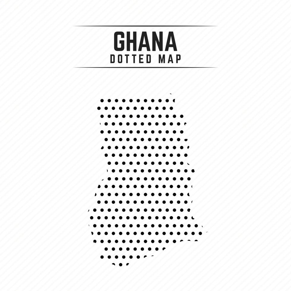 Dotted Map of Ghana vector