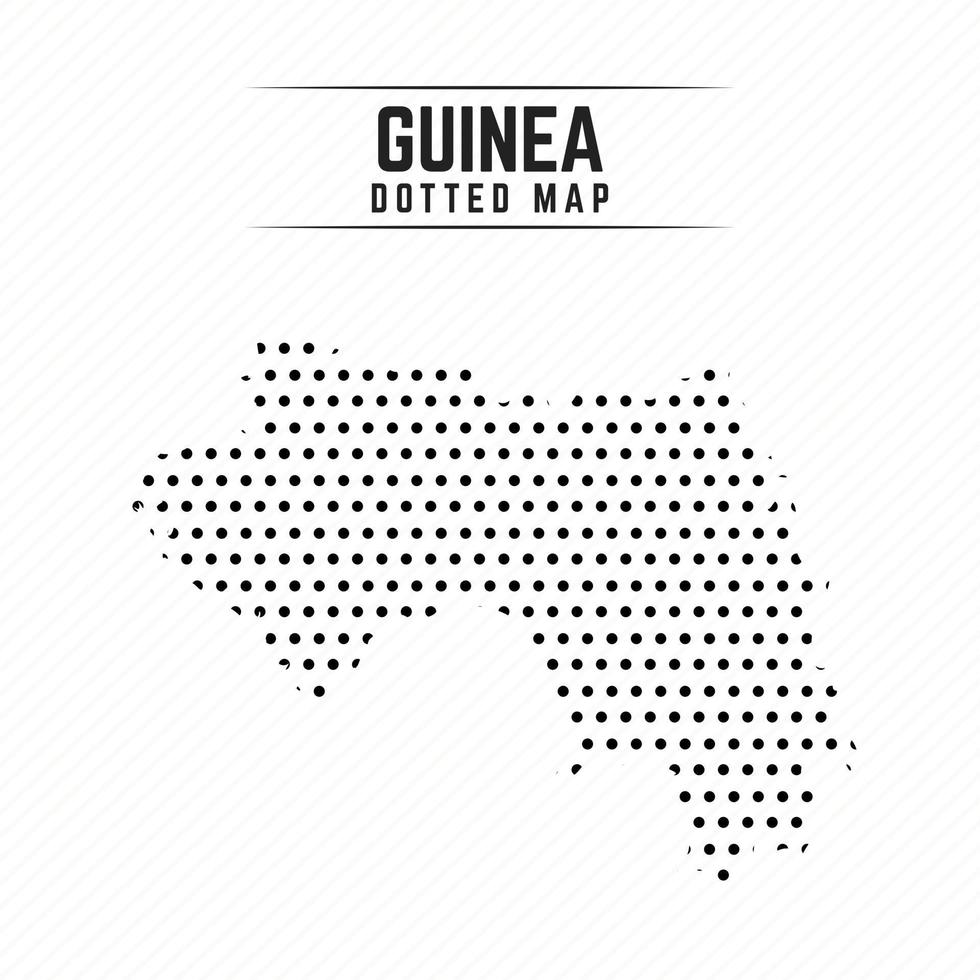 Dotted Map of Guinea vector