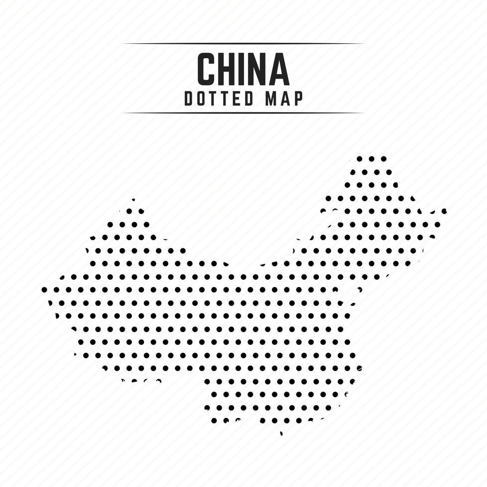 Dotted Map of China vector