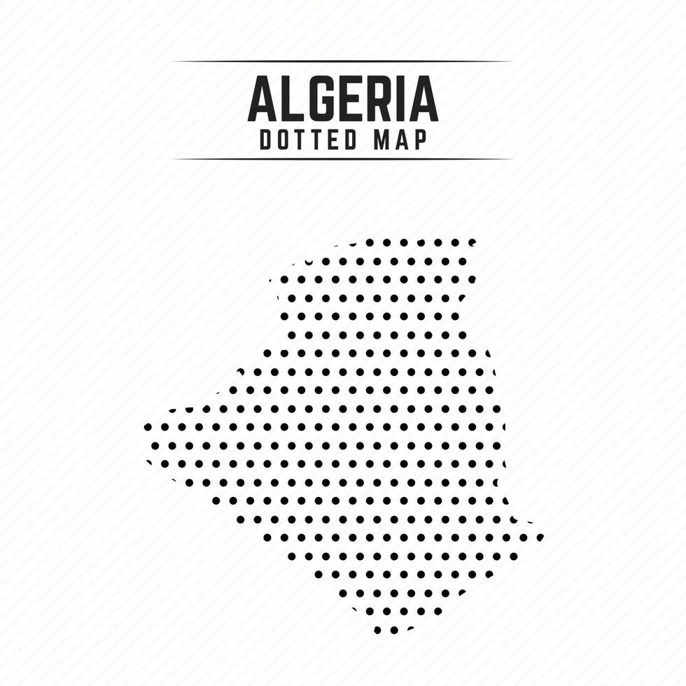 Dotted Map of Algeria vector