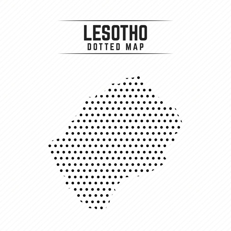 Dotted Map of Lesotho vector