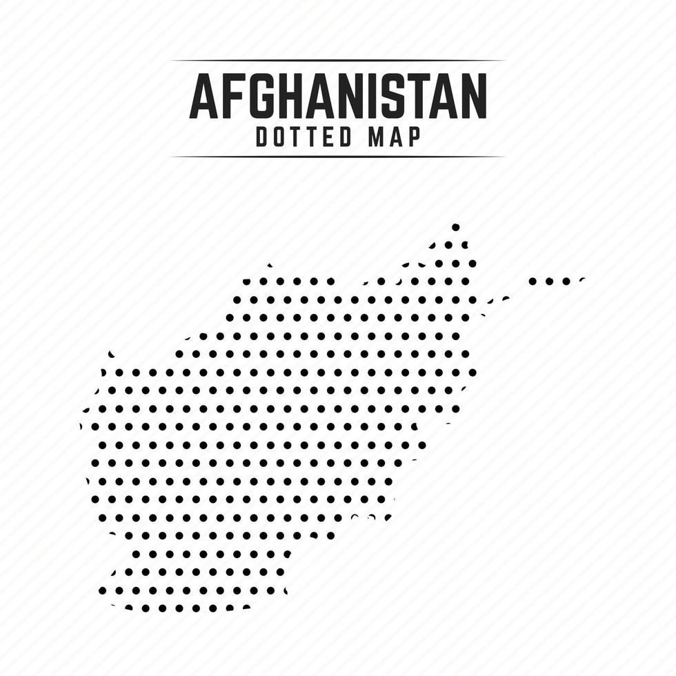 Dotted Map of Afghanistan vector