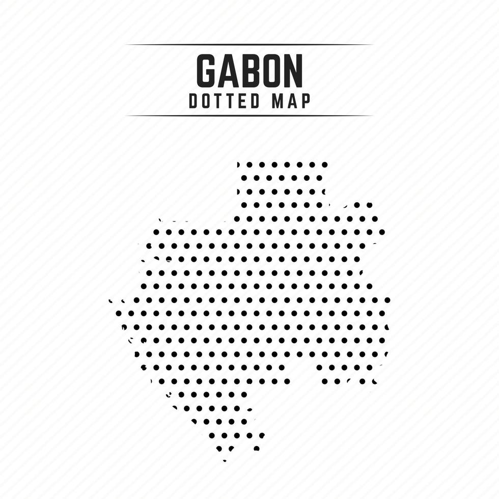 Dotted Map of Gabon vector