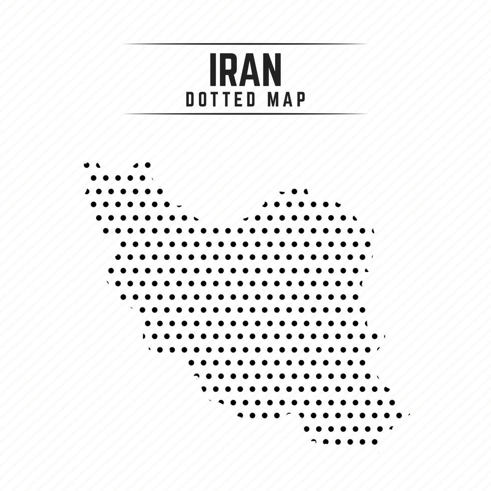 mapa de puntos de irán vector