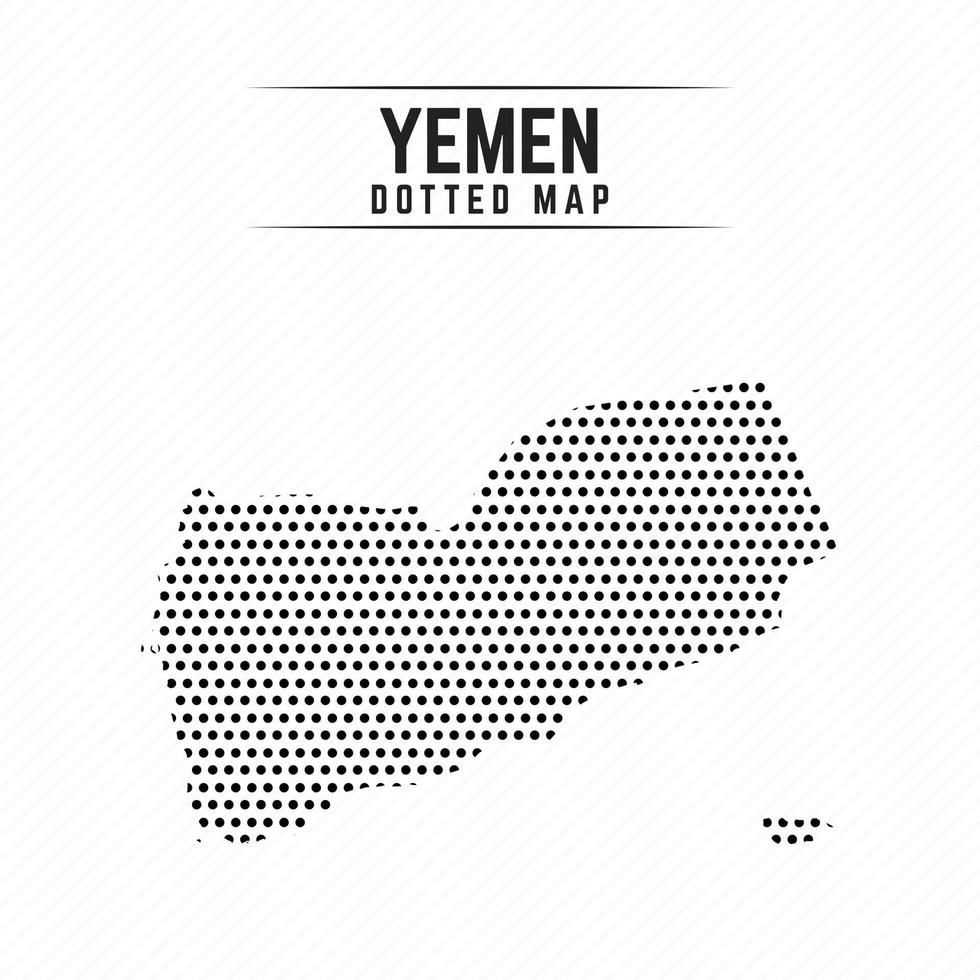 Dotted Map of Yemen vector