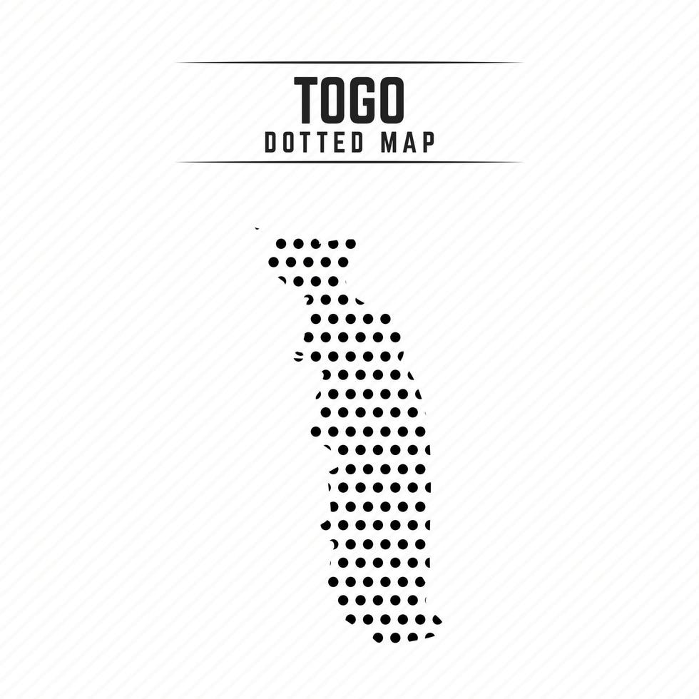 Dotted Map of Togo vector
