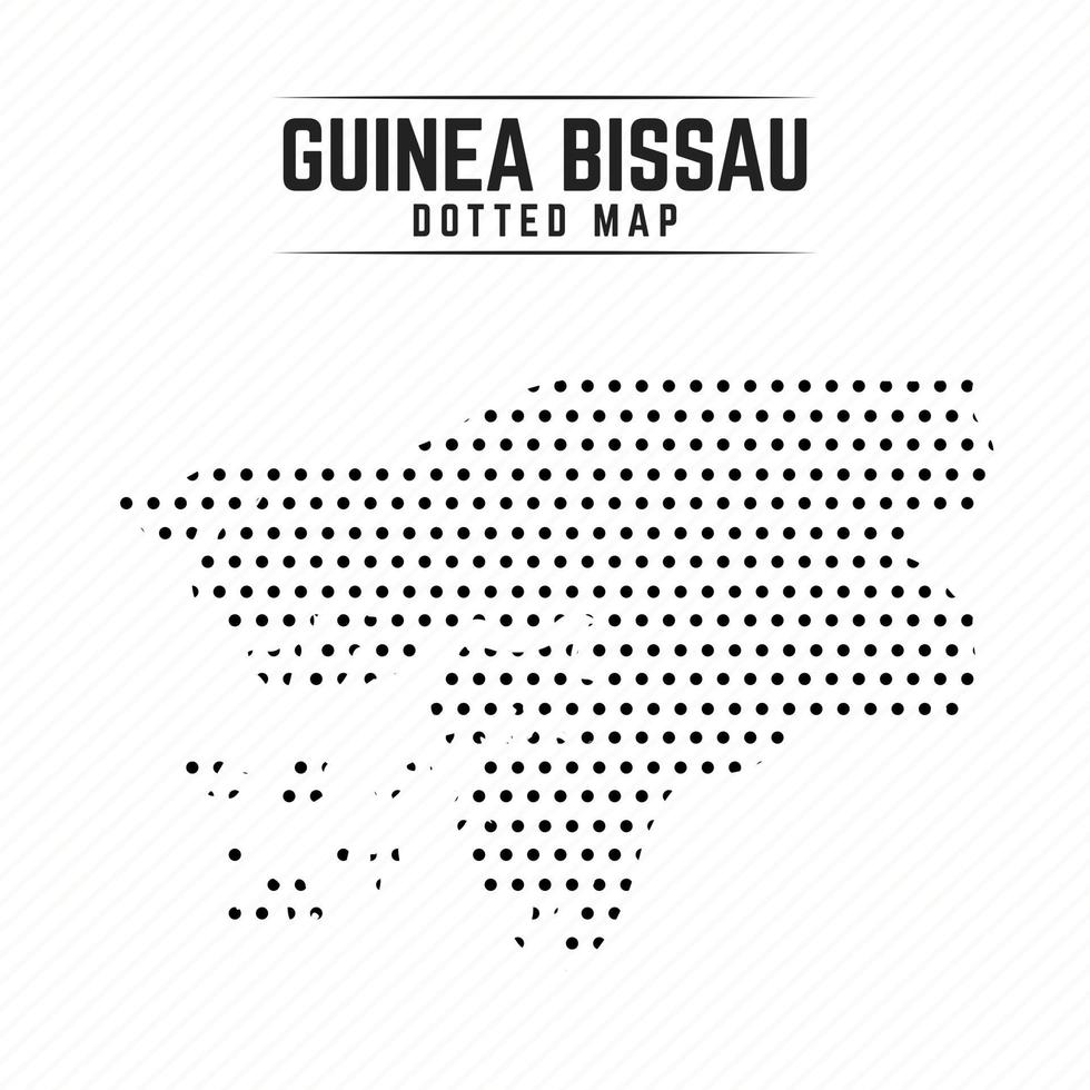 Dotted Map of Guinea Bissau vector