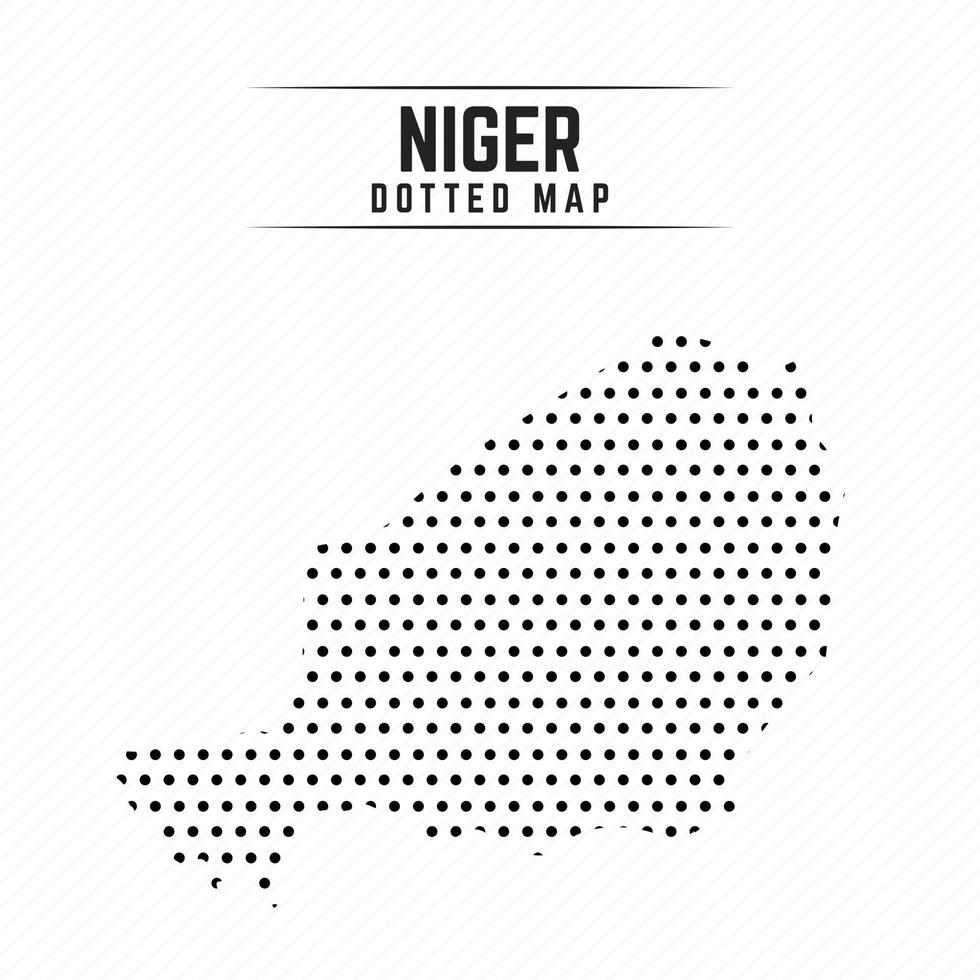 Dotted Map of Niger vector