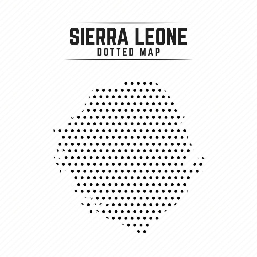 Dotted Map of Sierra Leone vector