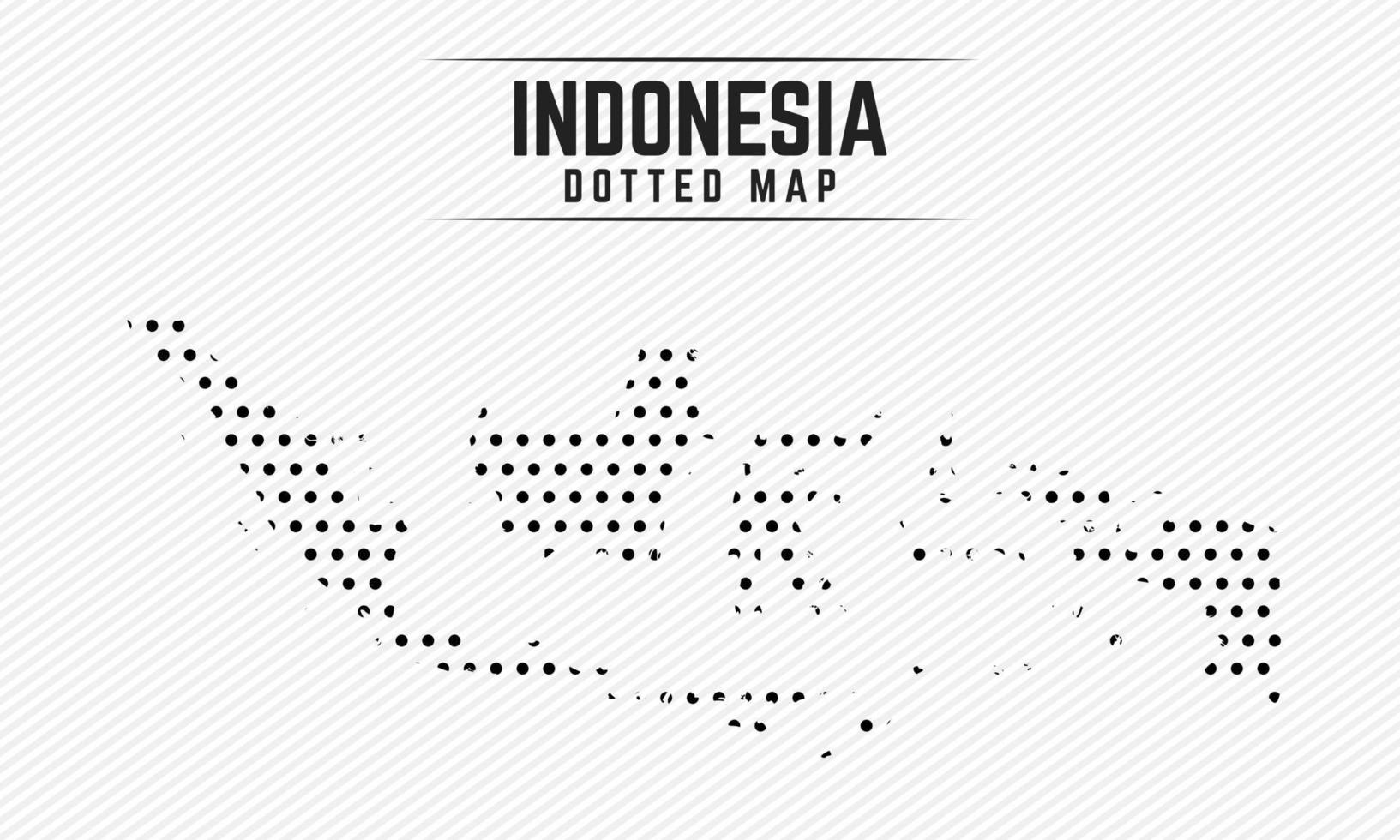 Dotted Map of Indonesia vector