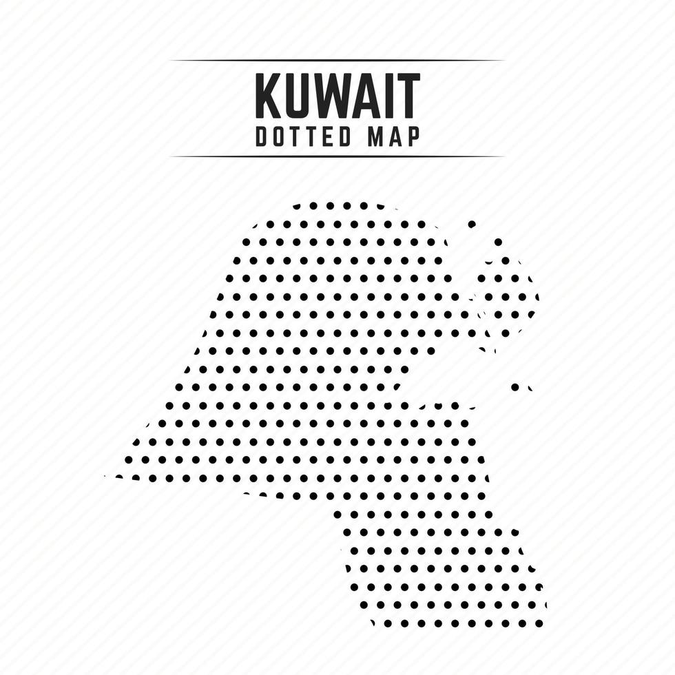 Dotted Map of Kuwait vector