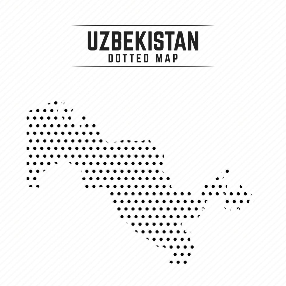 Dotted Map of Uzbekistan vector