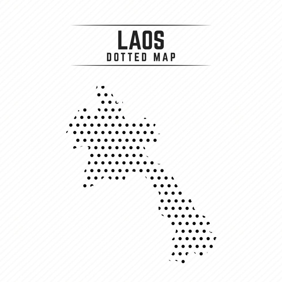 Dotted Map of Laos vector