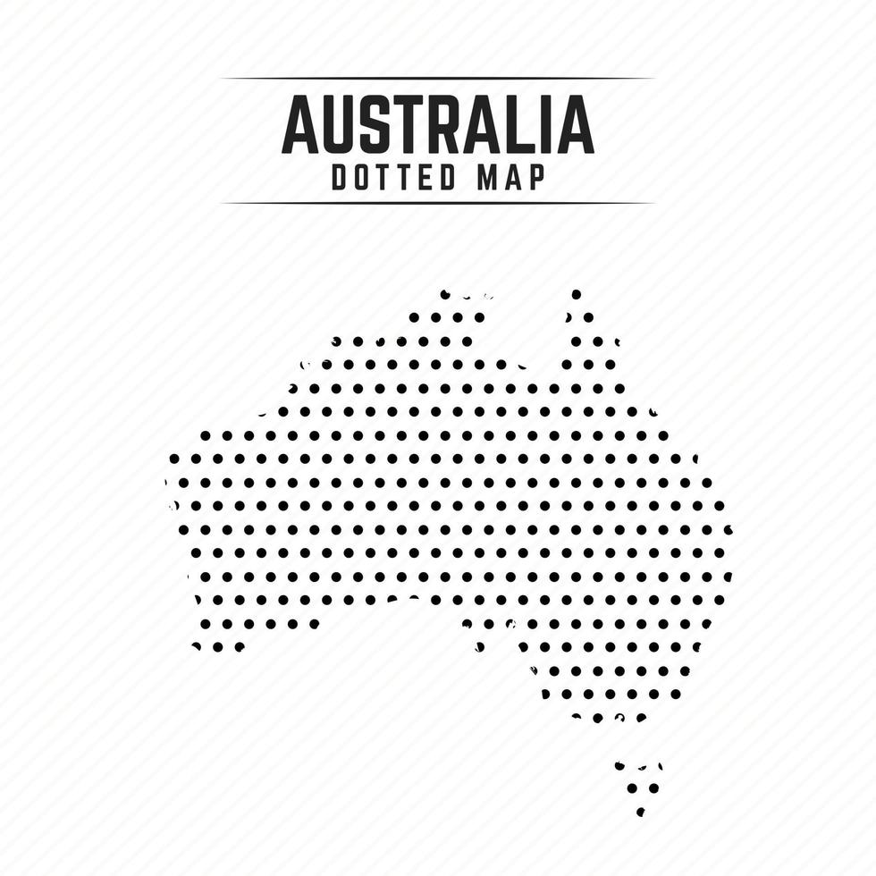 mapa de puntos de australia vector