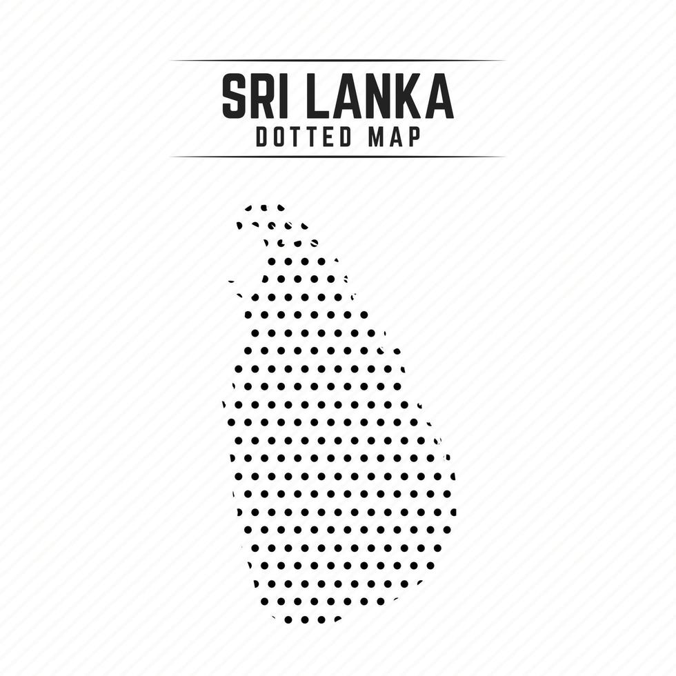 Dotted Map of Sri Lanka vector