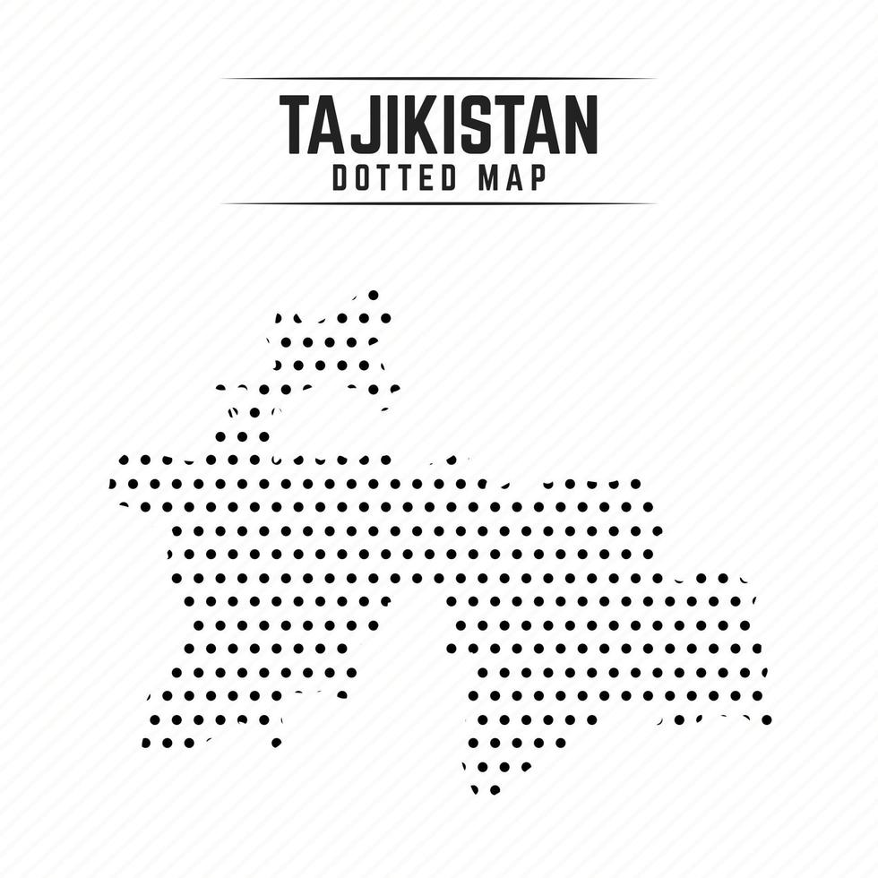 Dotted Map of Tajikistan vector