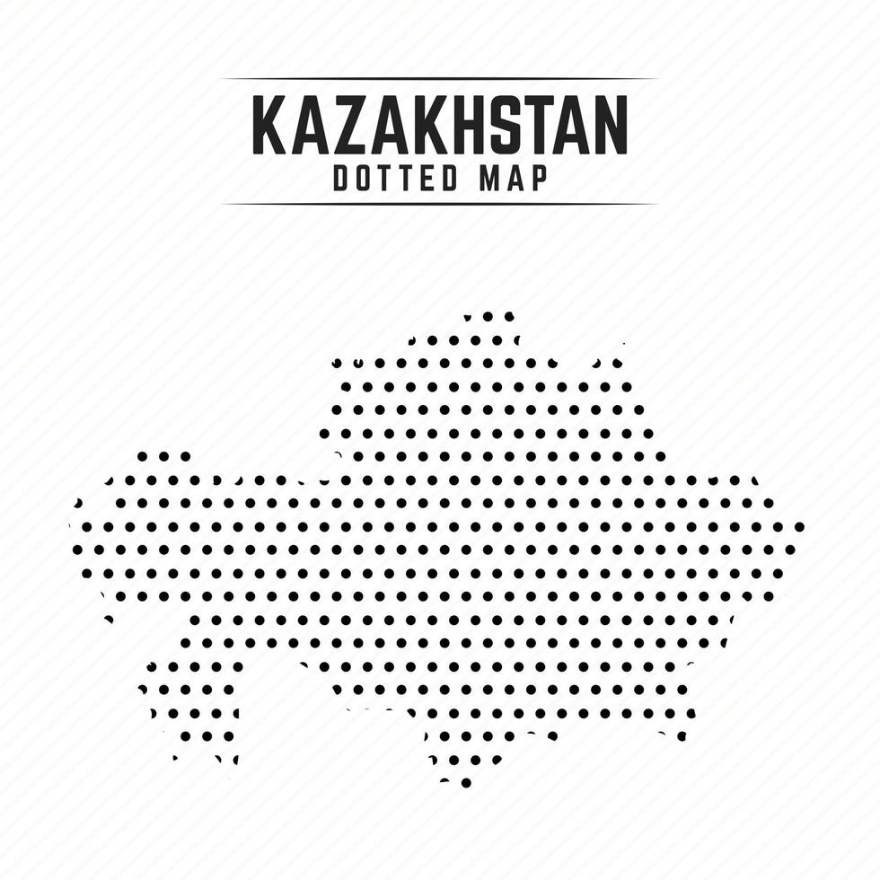 Dotted Map of Kazakhstan vector