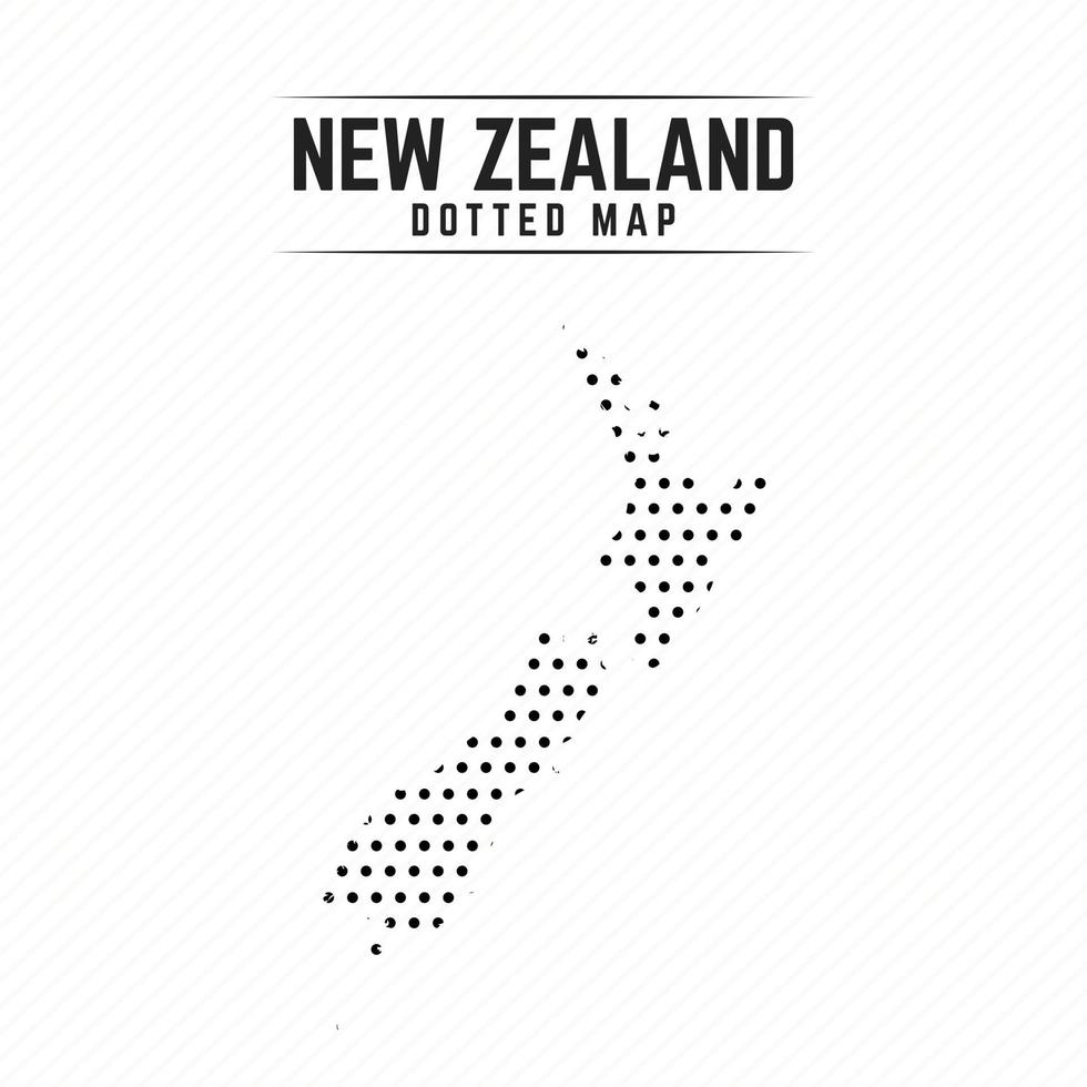 Dotted Map of New Zealand vector