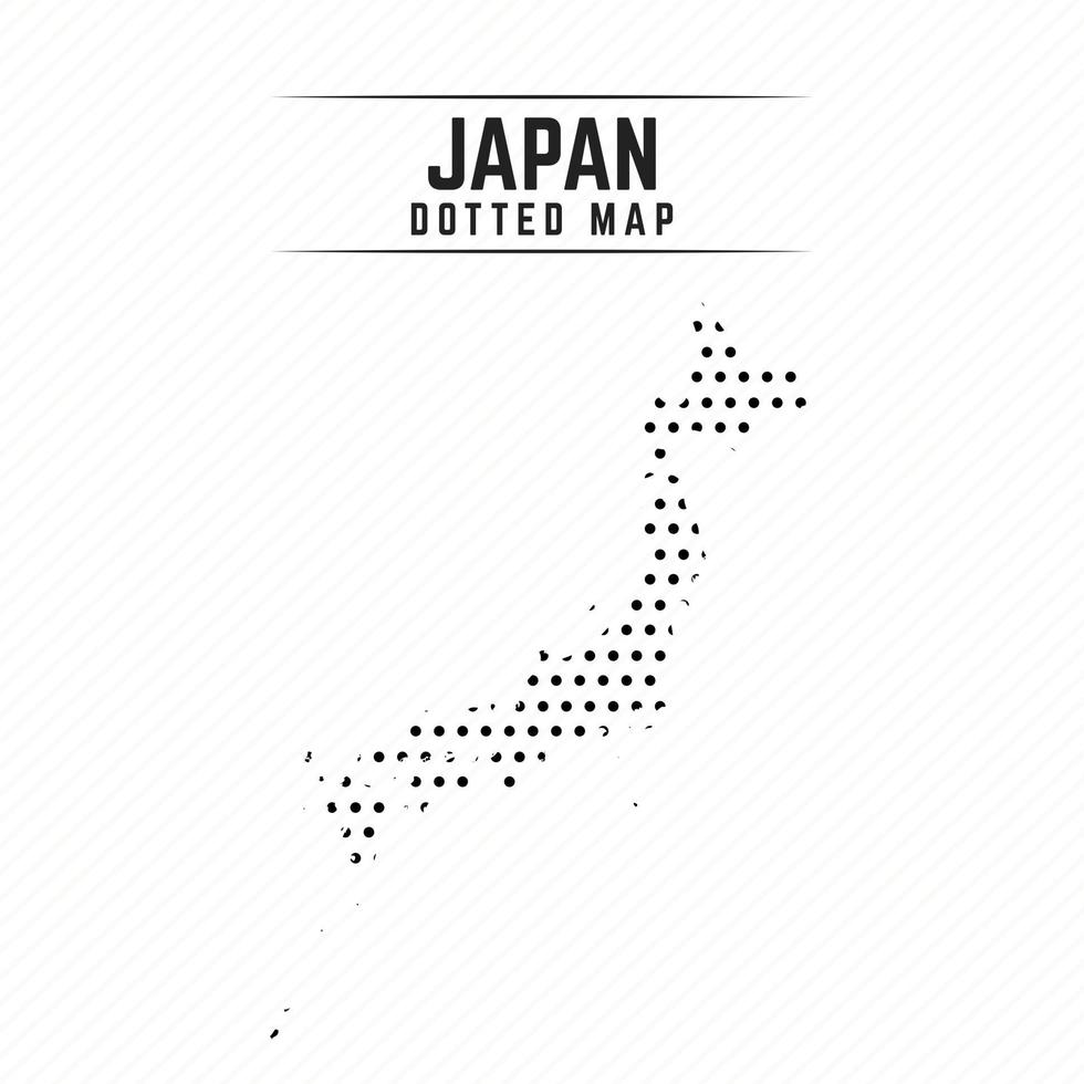 mapa punteado de japón vector