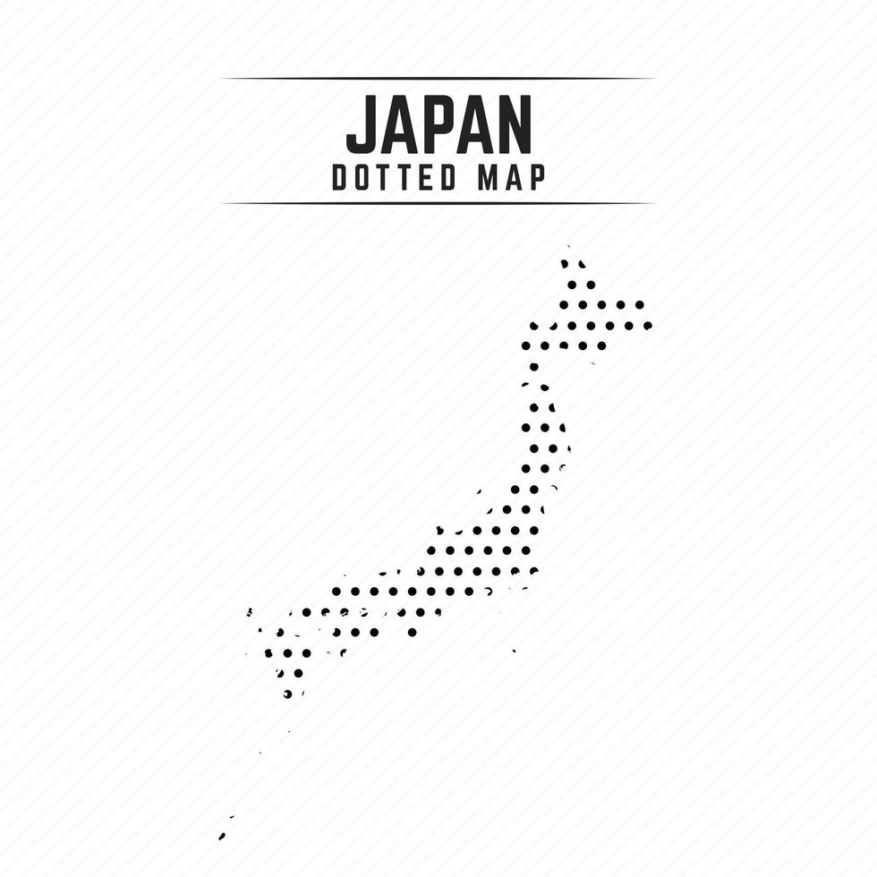 Dotted Map of Japan vector