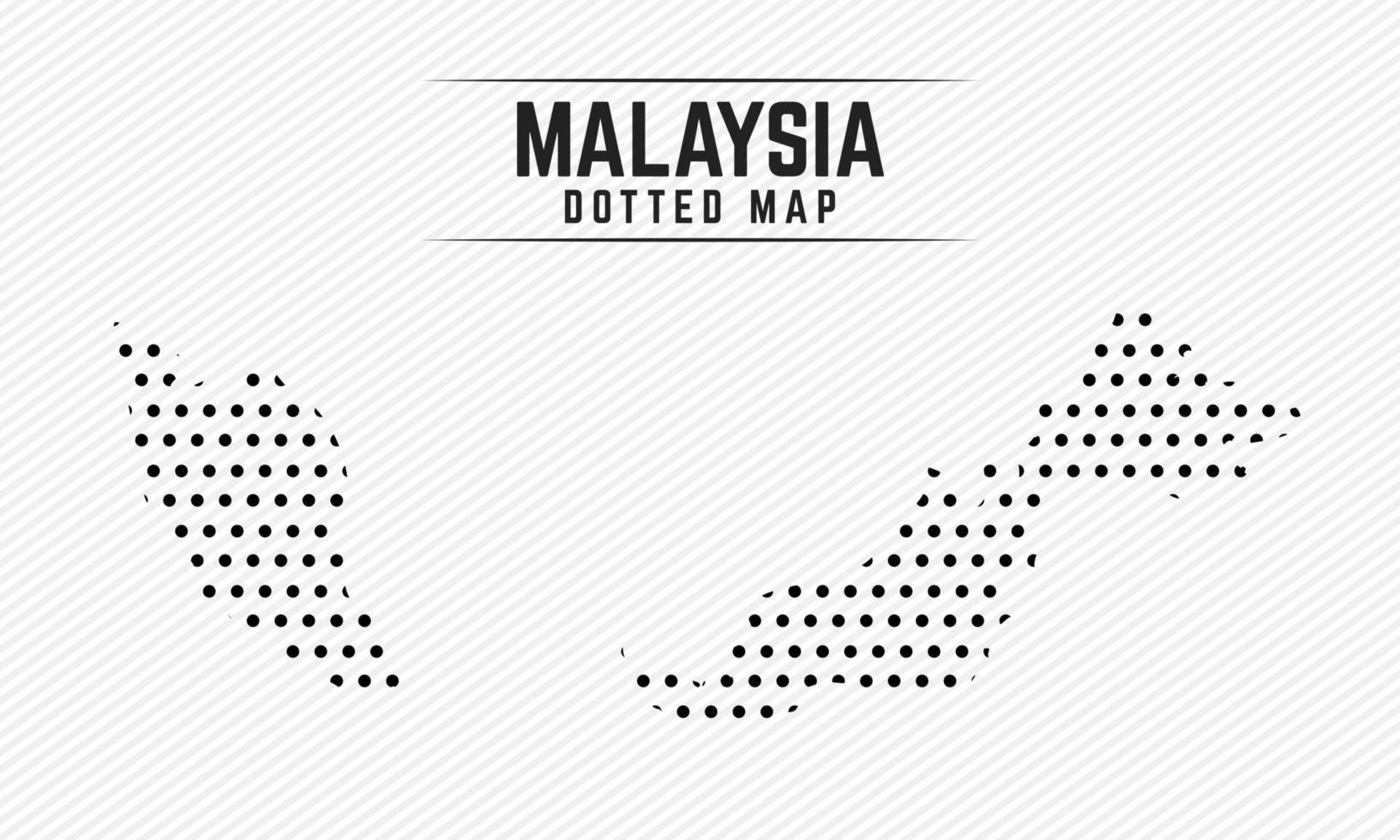Dotted Map of Malaysia vector