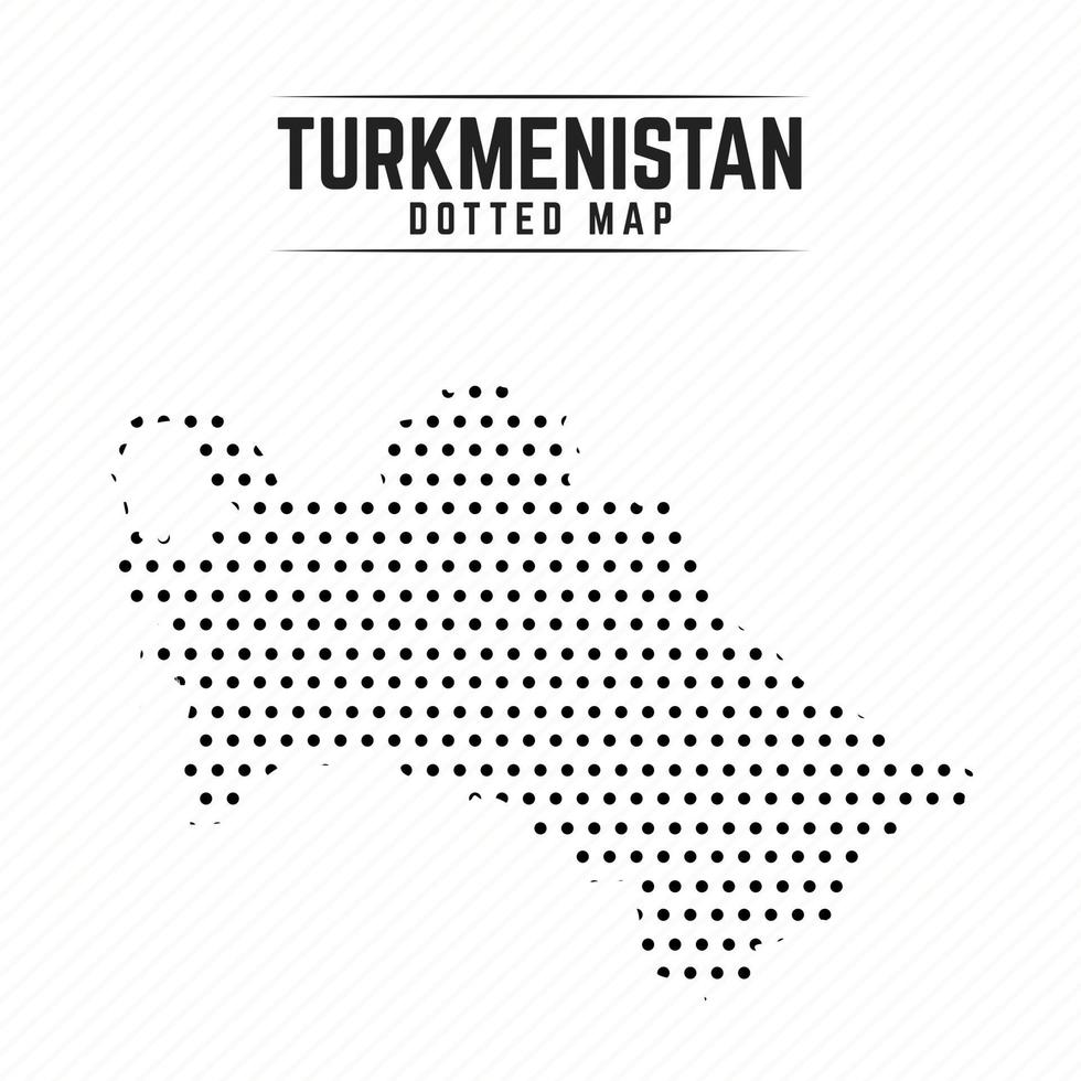 Dotted Map of Turkmenistan vector
