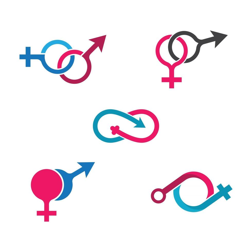 Gender logo images  illustration vector