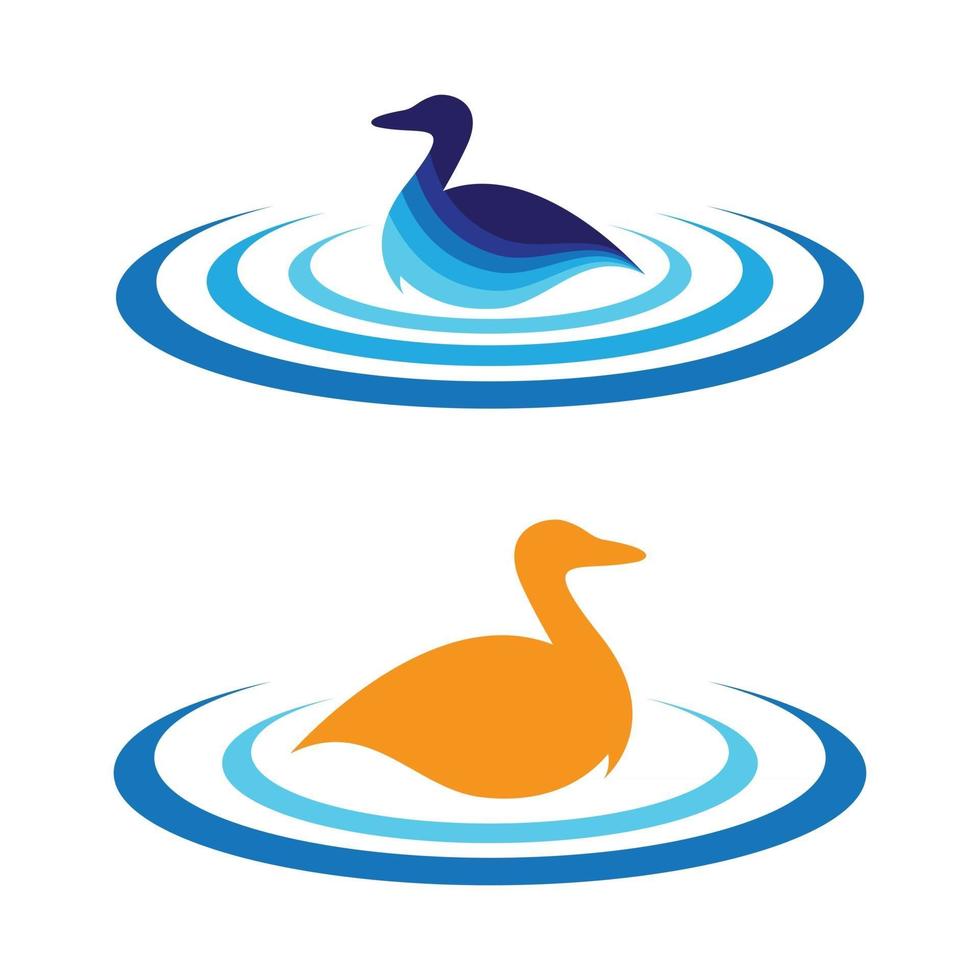 Duck logo images illustration vector