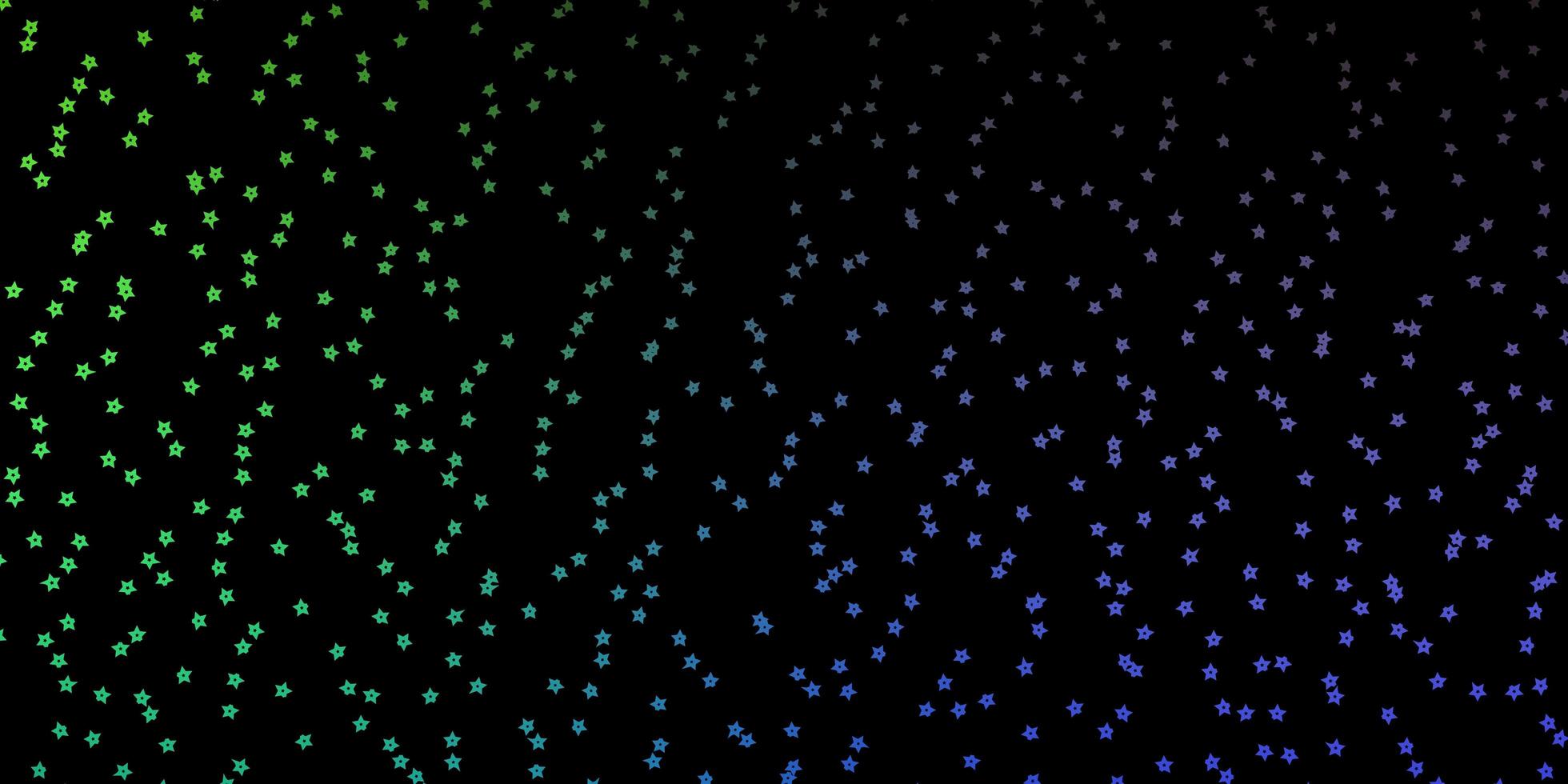 Dark Blue Green vector layout with bright stars