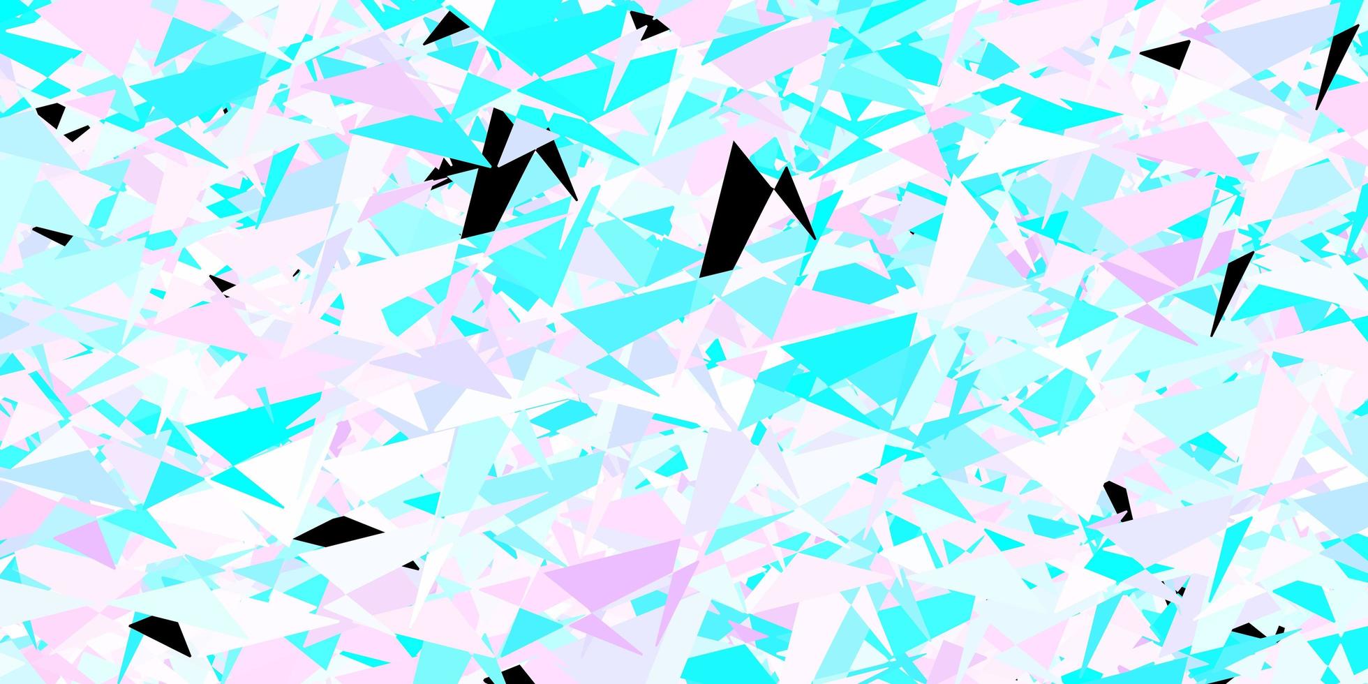 textura de vector azul rosa claro con estilo triangular