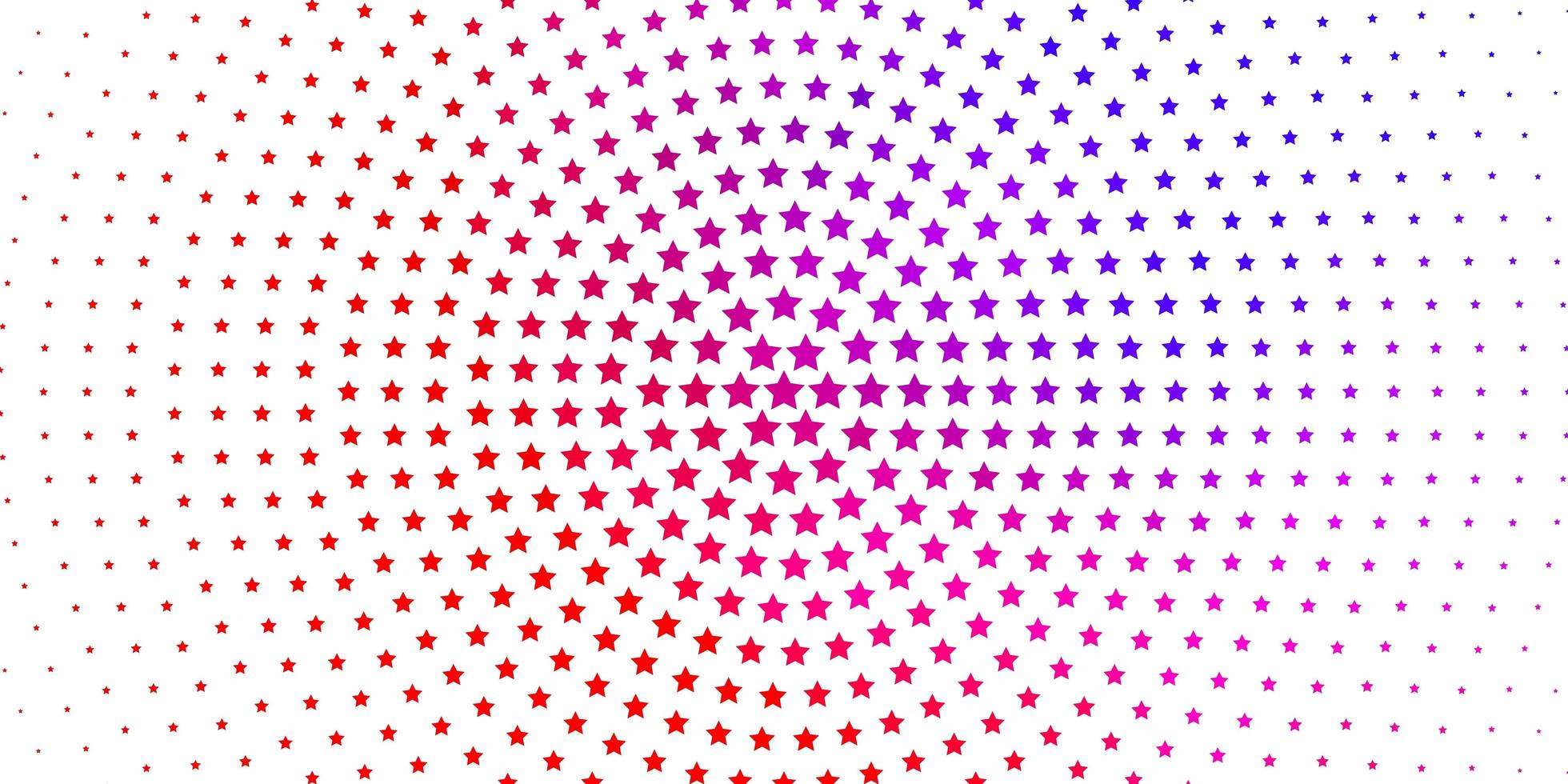 Light Blue Red vector texture with beautiful stars