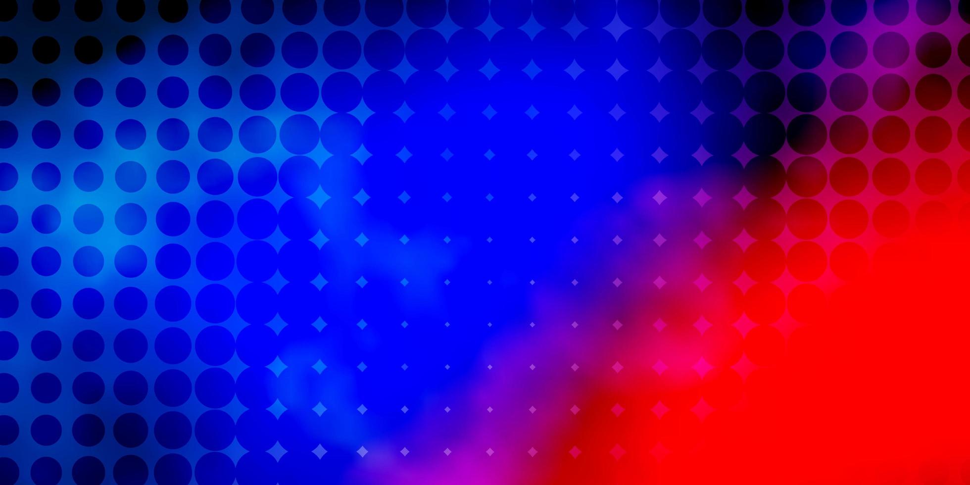 textura de vector rojo azul claro con círculos