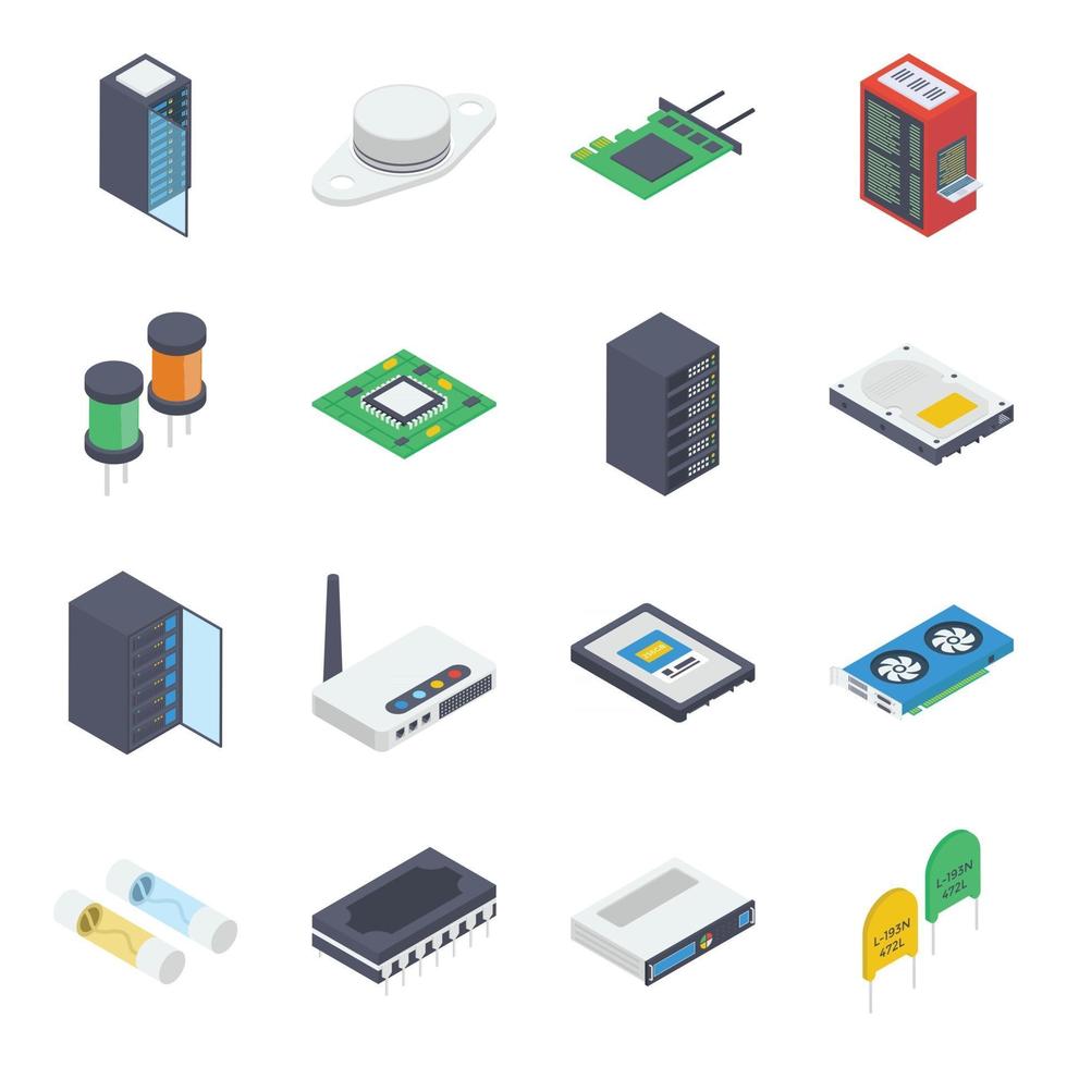 dispositivos y componentes de hardware vector