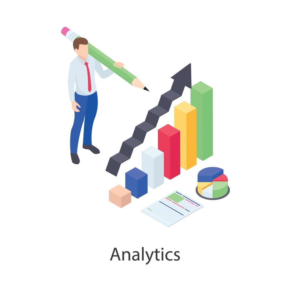 gráficos y análisis de negocios vector